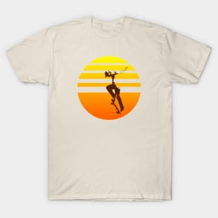 Retro Sun Skateboarder T-Shirt